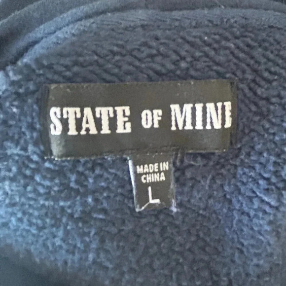 State of Mine Colorado Blue Hoodie Heavyweight Sweatshirt Size Large - Picture 7 of 7